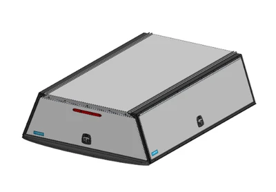 Adrian TFKFDT196HE23W Truck Cap, 23"H Hatch Door Storage for Ford F-150 8' Bed.