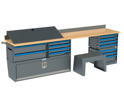 Adrian AWB1-18X84 Work Bench Module, 18"D x 84"W x 25"H