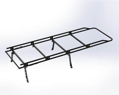 Adrian SLRT-5FC23 Load Runner Rack, black, for Truck Cap, Crew Cab, 5.5' Bed.