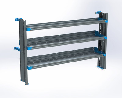 Adrian AS-2T1672GMA 3-Shelf Unit, Cabinet Use, 16x72 / Express & Savana 135"