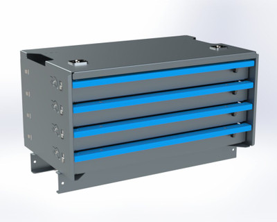 Adrian ADUK1424A4S-RI 4-Drawer Unit w/ Risers, 14 x 24