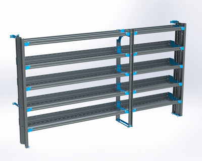 Adrian AS-2T16114FTHA 5-Shelf Unit, Cabinet Use, 16x114 (R72/F42) / Transit High Roof 148" Ext