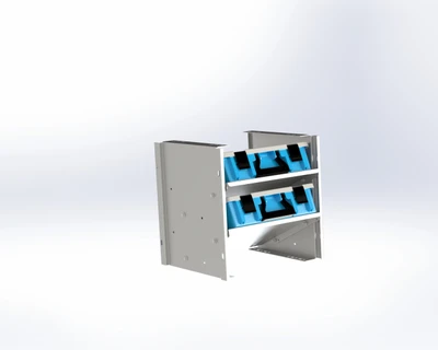Adrian CHPPC2S-AS 2-Case Holder w/ Cases & Shelf Hardware