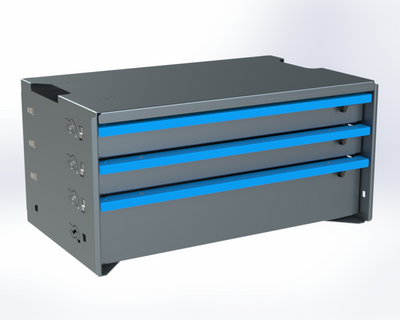 Adrian ADUK1424A3C 3-Drawer Unit, 14 x 24