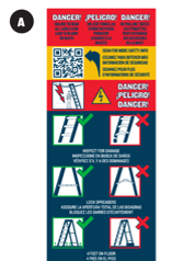 Werner Parts LIS100 | Aluminum & Fiberglass Step Icon Label