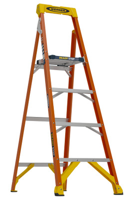 Werner RS1AXX READY STEP Series Fiberglass Single Sided Step Ladders | Type 1A
