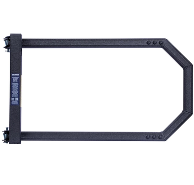Tie Down Engineering black ladder walk-through gate assembly, 72942 model, in a rectangular shape.