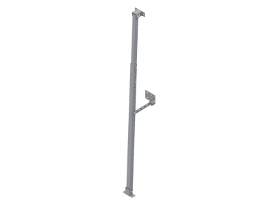 Holman 48007 Folding Shelf Leg, metal folding shelf leg by Holman, silver in color.