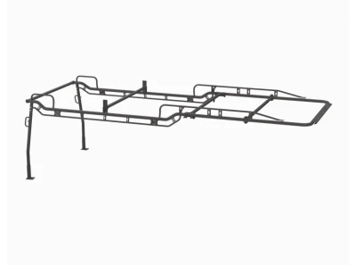 Holman 2PBF9E The Pro Rack Leg & Bars Kit, black, 9' body, extended cab, forklift loadable.