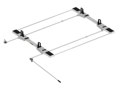 Holman 4A95M Drop Down HD Aluminum Ladder Rack - Double - Preassembled - Sprinter & ProMaster