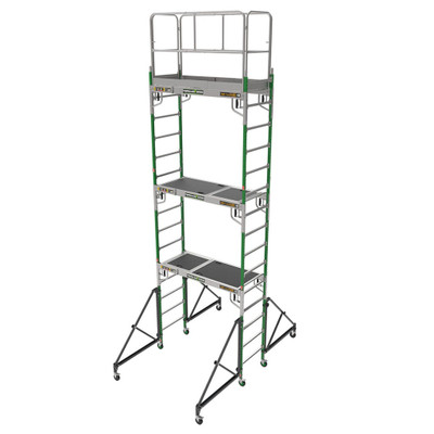 MetalTech I-T3CFISC 18′ Complete Fiberglass Baker scaffold tower set
