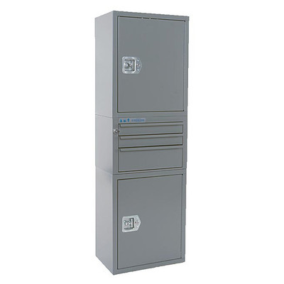 Gray Adrian #MD601 Cabinet & Drawer Module, 18w x 56h x 12d, Cabinet Drawer Organizer.