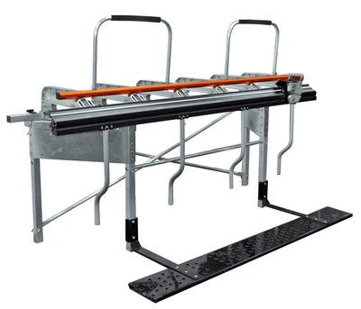 Tapco MX Series Brakes, silver with orange accents, bending equipment by Tapco.