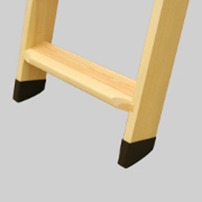 Fakro 62027 LXS Ladder Ends, 1 pair, with Ladder Flooring Protectors, by Fakro, brown color.