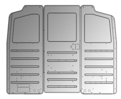Adrian #S1M1C1FSV Partition Panel Kit, Gray, Partition Wing Kit, Multiple Vehicles, Adrian brand.