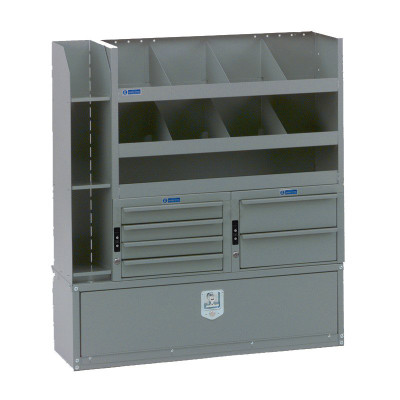 Adrian #MD507  Shelf and Drawer Module , Gray