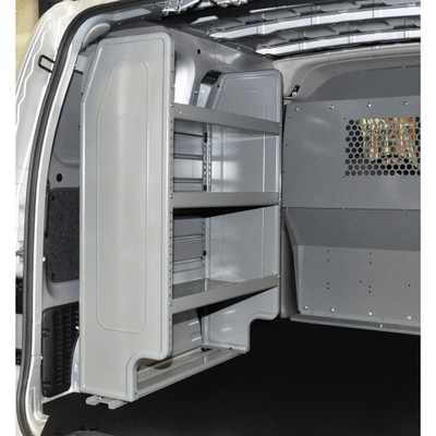 Adrian Steel #AD32FP Adjustable 3-Shelf Unit, 32w x 46h x 14d, Gray