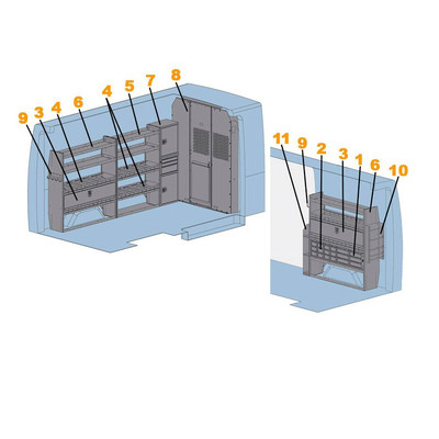 Adrian Steel #4014H - Electrical Starter Package, Gray, Sprinter High Roof, 144"