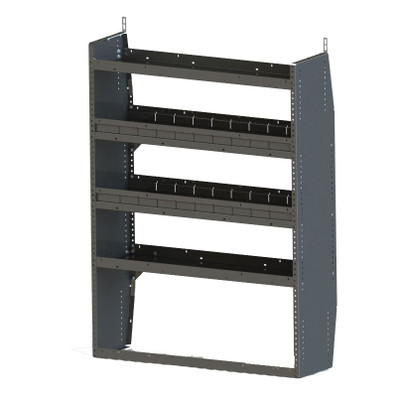 Adrian Steel #HD4459 4-Shelf Unit, 44w x 59h x 14d, Gray