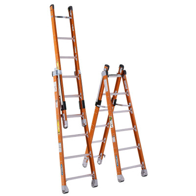 Werner 7800 Series Combo Fiberglass Ladder 375 lb Rated