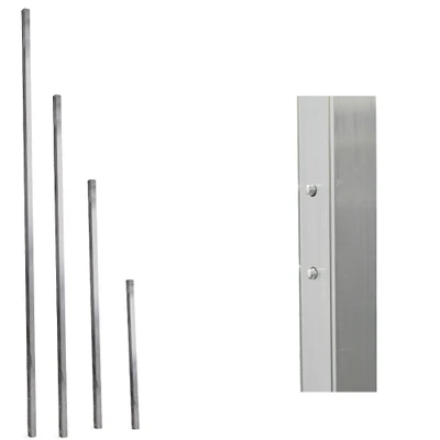 Werner Aluminum Pump-Jack Poles, Connector & Feet, PJ-6P, silver color, Werner brand components.