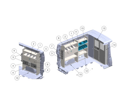 Adrian Steel 5463 - Electrical Starter Package, Gray, ProMaster, 118"