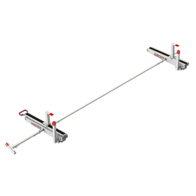 Weather Guard Model 2295-3-01 EZGLIDE2 Van Ladder Extension kit, silver and red, mid/high-roof.
