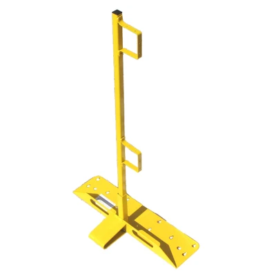 Acro 12075 Open Edge Guardrail System Bracket & Post in yellow by Acro.