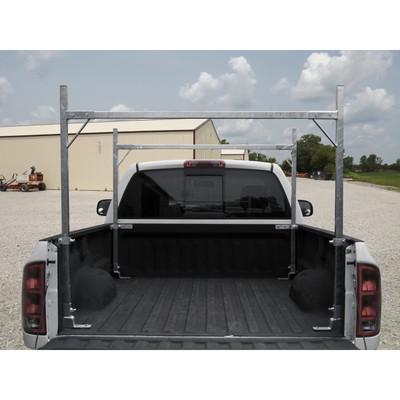 Topper #504052 Handyman Full Size Heavy Duty Truck Rack installed on a white pickup truck bed.