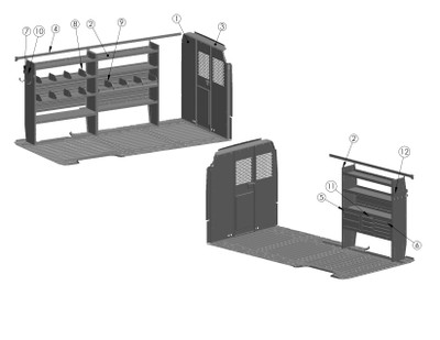 Adrian Steel 5185  - General Service Starter Package, Gray, ProMaster, 159"