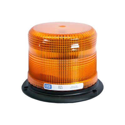 ECCO 7965A LED Beacon Light: Pulse-II, Low Profile, 12-24 VDC, 11 Patterns, Amber