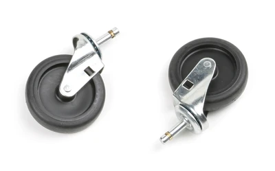 Werner Parts 40-2HDC 4" caster replacement kit, silver metal and black rubber components shown.