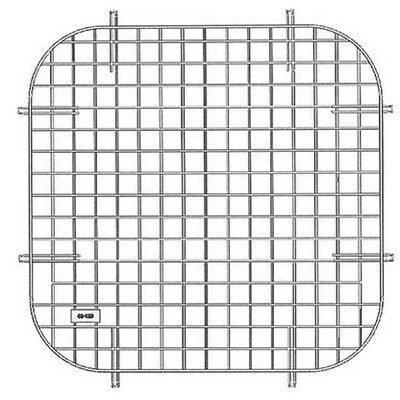 Adrian Steel #60-129 Rear Door Security Screen, 24.2w x 23.7h x 0.9d, Gray, ProMaster