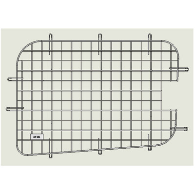 Adrian Steel #60-146 Passenger Side Sliding Door Security Screen, 26.1w x 17.5h x 1d, Gray, ProMaster City