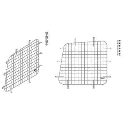 Adrian Steel #60-24 Passenger Side Rear Door Security Screen, 23.1w x 20.5h x 0.8d, Gray, Express, Savana