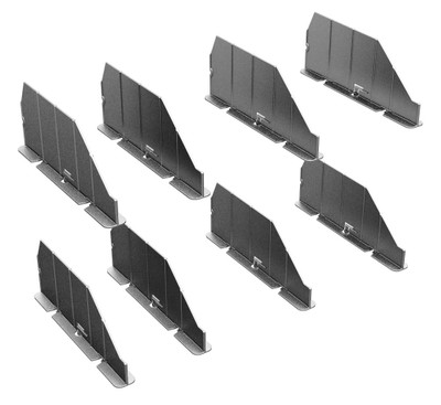 Adrian Steel #DV14C8 Shelf Divider Kit, 14", 8-Pack, 0.8w x 4h x 13.7d, Gray