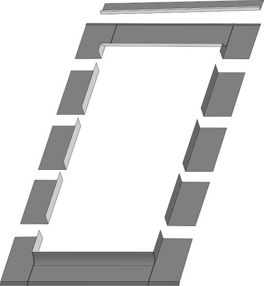 Fakro Model ELW & EHW | Aluminum Roof Flashing Kit for Egress Roof Window