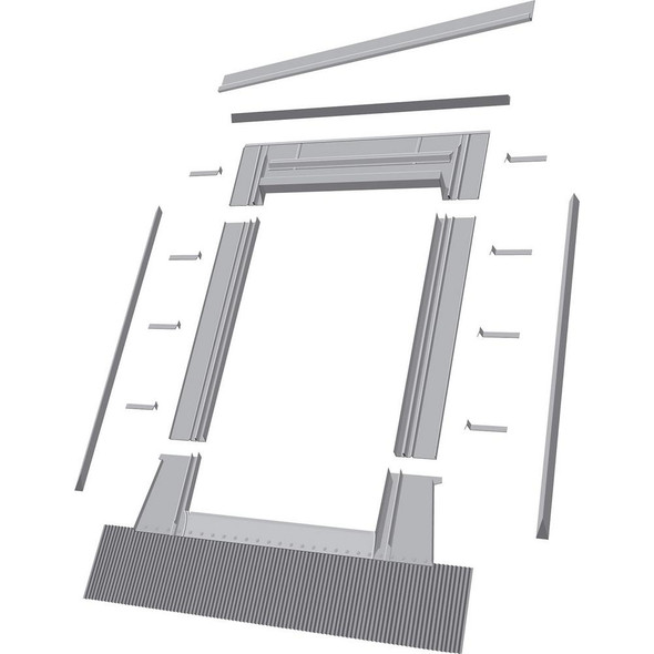 Fakro Model EH |  Aluminum High-Profile Tile Roof Flashing Kit for Deck Mount Skylight