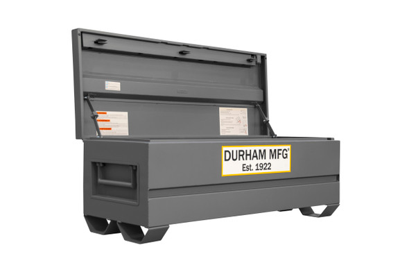 Durham Jobsite Storage Box, 20 cu. ft., 14 Gauge Steel, 60 x 24 x 22-3/4, Gray