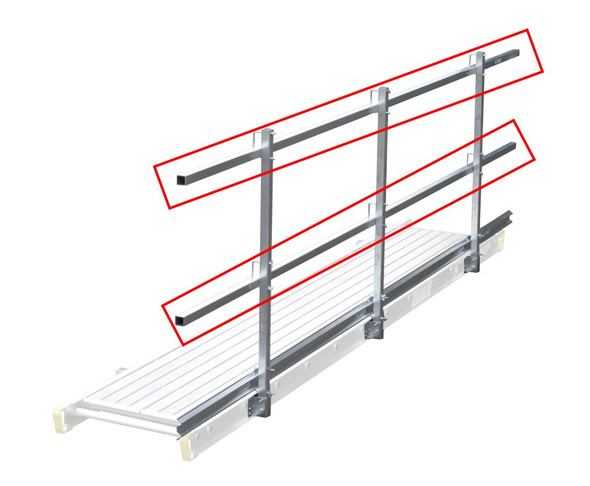 Werner SGR-09 | 9' (108") 1.5" Square Aluminum Guardrail