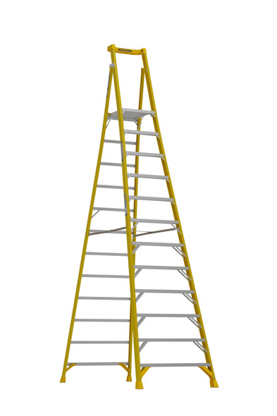 Werner PD7312 | 12 Ft Fiberglass Podium Ladder / Type IAA 375 lb Rating