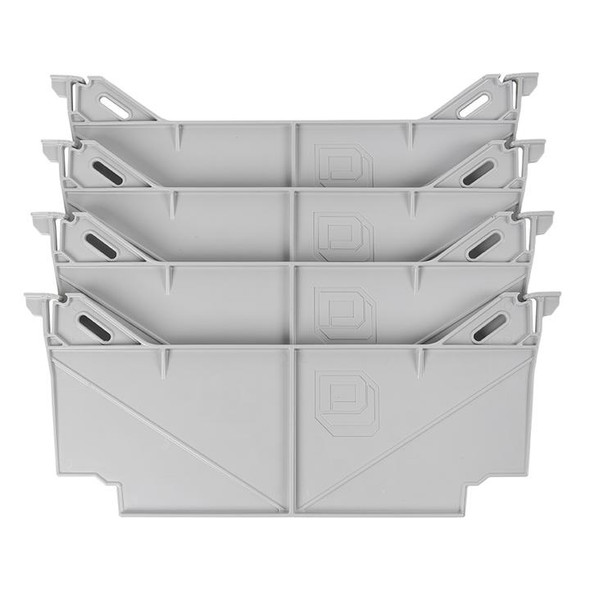 DECKED Drawer System AD8WIDEx4 - Locking tab wide drawer dividers - (1) one set of four Color: Light gray