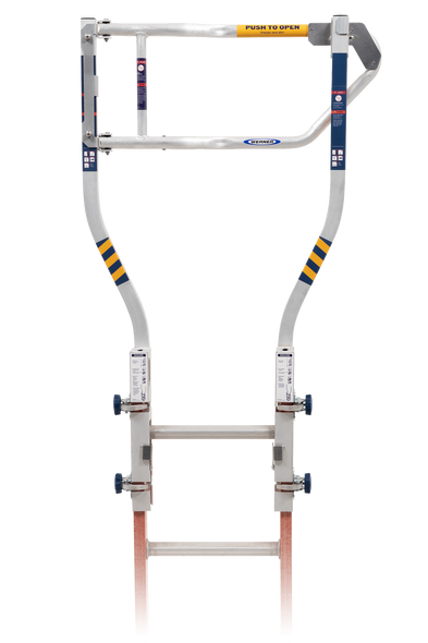 Werner X300001 Extension Ladder WalkThru Gate accessory is designed to fit at the top of the handles of the Model X300000 Werner WalkThru