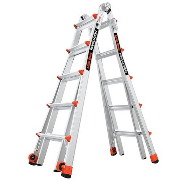 Little Giant Model 12022 | REVOLUTION, Model 22 - ANSI Type IA - 300 lb Rated, Aluminum Articulated Extendable Ladder with Trestle Brackets