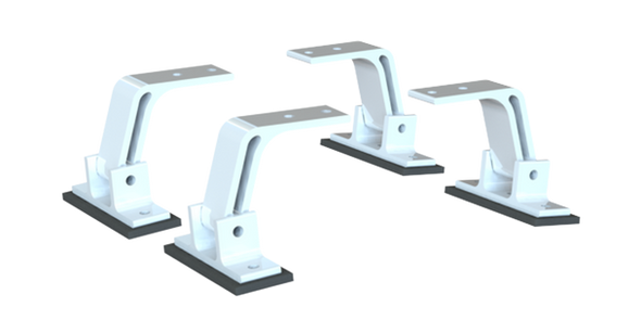 Adrian Steel #PMCMBK4W | Mounting Bracket Kit, 4-pack, ProMaster City, White