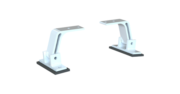 Adrian Steel #SPRMBK2W | Mounting Feet, 2-Pack, Sprinter, White, with OEM Rail