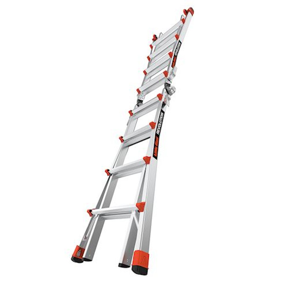 Little Giant Model 13117-001 REVOLUTION 2.0, Model 17 - ANSI Type IA - 300 lb Rated, Aluminum Articulated Extendable Ladder with TIP & GLIDE Wheels