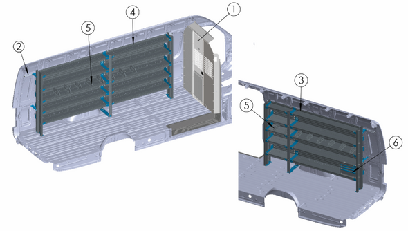 Adrian BIN-SPHR170XB BIN Shelving Package, Sprinter High Roof 170EWB Adrian BIN-SPHR170XB BIN Shelving Package, Sprinter High Roof 170EWB