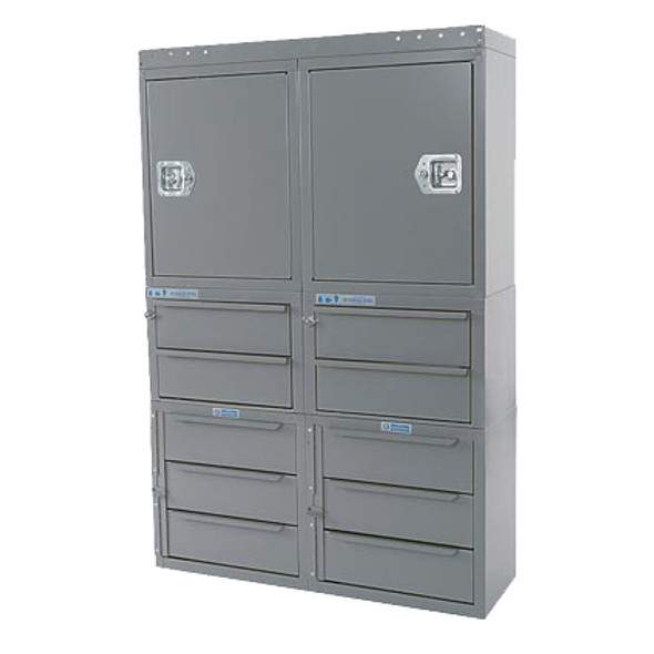 Adrian Steel #MD605 Cabinet & Drawer Module, 36w x 54h x 12d, Gray