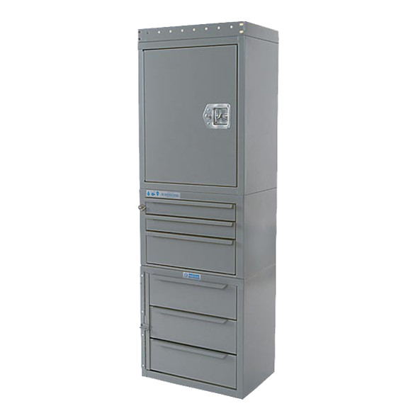 Adrian Steel #MD603 Cabinet & Drawer Module, 18w x 54h x 12d, Gray